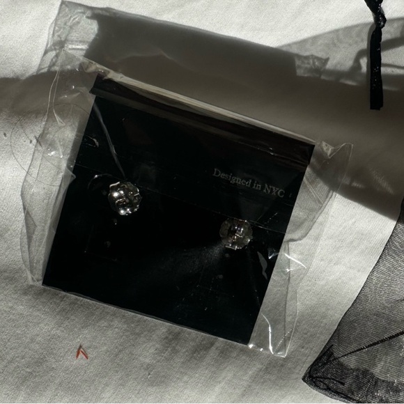 Kenneth Jay Lane Silver Asscher Stud Earrings - Picture 4 of 6